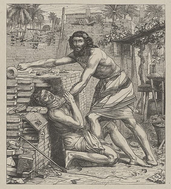 Moses Slaying the Egyptian, from "Dalziels' Bible Gallery", by Sir Edward John Poynter