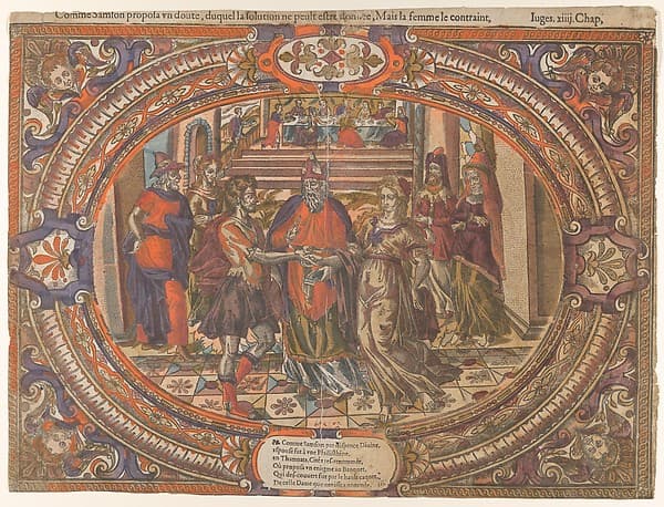 Marriage of Samson and the Philistine, from "The Story of Samson", by Anonymous, French, 16th century