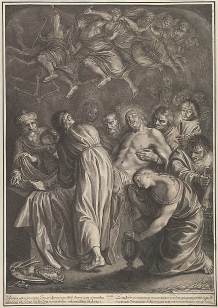 The Entombment, from The Passion of Christ, plate 23, by Grégoire Huret