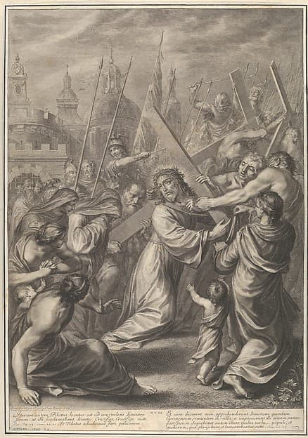 Christ Carrying the Cross, from The Passion of Christ, plate 17, by Grégoire Huret