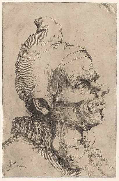 Large Grotesque Head, by Jusepe de Ribera (called Lo Spagnoletto)