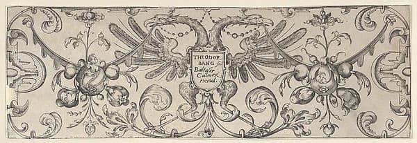 Plate 1, from "Friezes with Birds, Flowers and Meandering Wreaths and Scrolls", by Theodor Bang