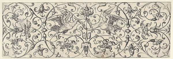 Plate 3, from "Friezes with Birds, Flowers and Meandering Wreaths and Scrolls", by Theodor Bang