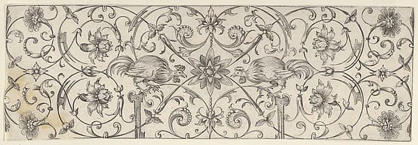 Plate 4, from "Friezes with Birds, Flowers and Meandering Wreaths and Scrolls", by Theodor Bang