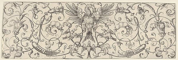 Plate 5, from "Friezes with Birds, Flowers and Meandering Wreaths and Scrolls", by Theodor Bang