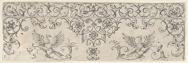 Plate 7, from "Friezes with Birds, Flowers and Meandering Wreaths and Scrolls", by Theodor Bang