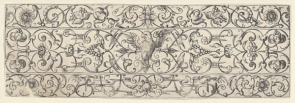 Plate 8, from "Friezes with Birds, Flowers and Meandering Wreaths and Scrolls", by Theodor Bang