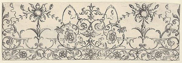 Plate 9, from "Friezes with Birds, Flowers and Meandering Wreaths and Scrolls", by Theodor Bang