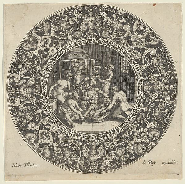 Sardanapal in the Bath, by Johann Theodor de Bry