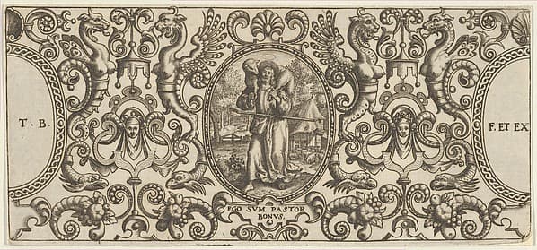 The Good Shepherd, from Grotisch fur alle Kunstler, by Theodor de Bry