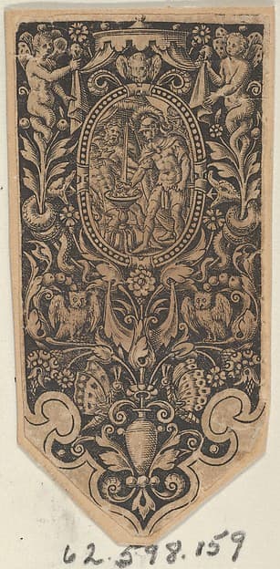 Design for a Sword or Dagger Handle, by Theodor de Bry