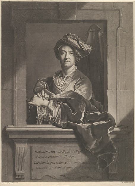 Portrait of Hyacinthe Rigaud, by Pierre Imbert Drevet