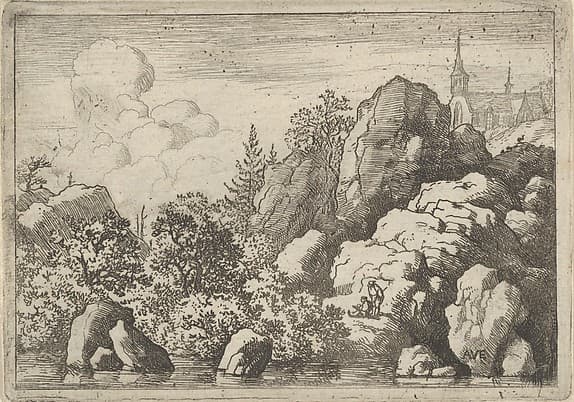The Church on the Hill, by Allart van Everdingen