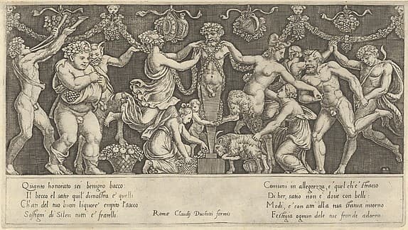 Sacrifice to Priapus, from "Speculum Romanae Magnificentiae", by Master of the Die