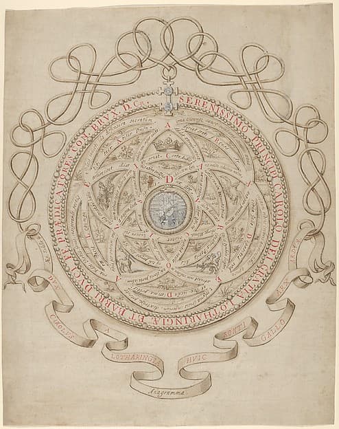 Anagram in Honor of Charles III, Duke of Lorraine and Bar, by Aegidius Sadeler II