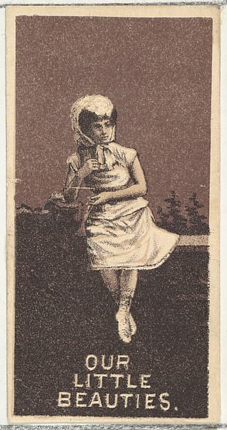 From the Actresses series (N57) promoting Our Little Beauties Cigarettes for Allen & Ginter brand tobacco products, by Allen & Ginter