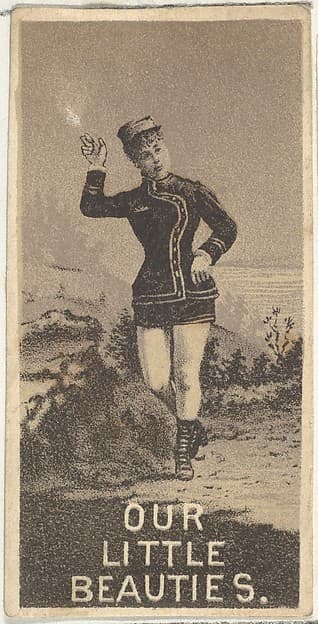 From the Actresses series (N57) promoting Our Little Beauties Cigarettes for Allen & Ginter brand tobacco products, by Allen & Ginter