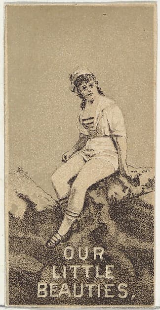 From the Actresses series (N57) promoting Our Little Beauties Cigarettes for Allen & Ginter brand tobacco products, by Allen & Ginter