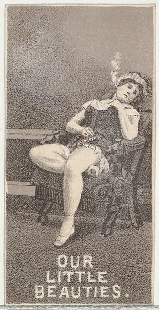 From the Actresses series (N57) promoting Our Little Beauties Cigarettes for Allen & Ginter brand tobacco products, by Allen & Ginter