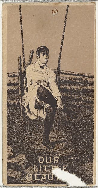 From the Actresses series (N57) promoting Our Little Beauties Cigarettes for Allen & Ginter brand tobacco products, by Allen & Ginter