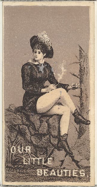 From the Actresses series (N57) promoting Our Little Beauties Cigarettes for Allen & Ginter brand tobacco products, by Allen & Ginter