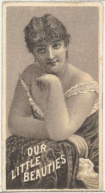 From the Actresses series (N57) promoting Our Little Beauties Cigarettes for Allen & Ginter brand tobacco products, by Allen & Ginter