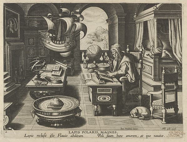New Inventions of Modern Times [Nova Reperta], The Invention of the Compass, plate 2, by Jan Collaert I