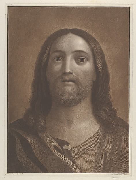 Head of Christ, after Reni, by Johann Friedrich Bause