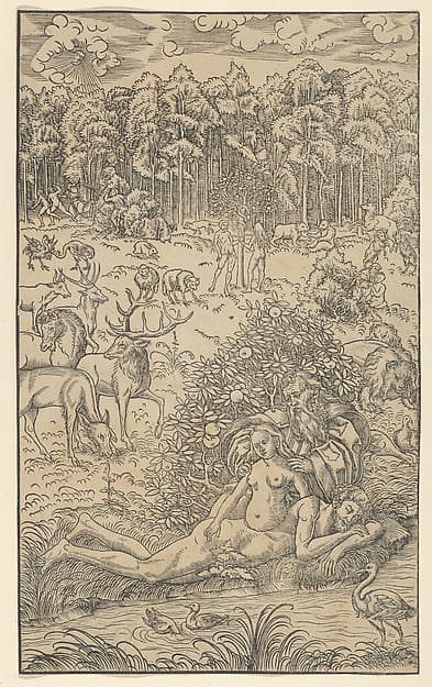 The Creation of Eve, by Lucas Cranach the Younger and Workshop