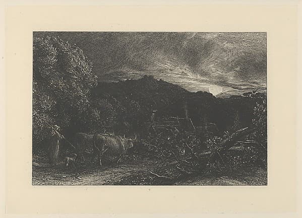 The Weary Ploughman, or The Herdsman, or Tardus Bubulcus, by Samuel Palmer