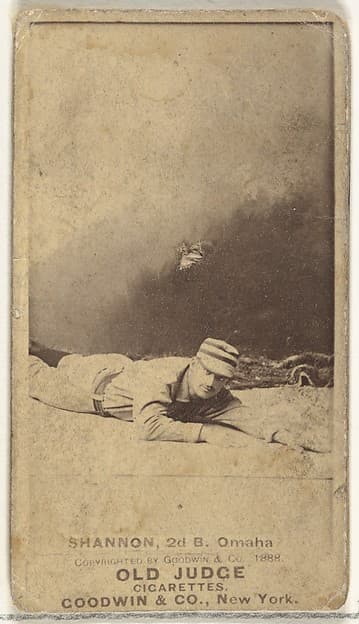 Daniel Webster "Dan" Shannon, 2nd Base, Omaha Omahogs/ Lambs, from the Old Judge series (N172) for Old Judge Cigarettes, by Goodwin & Company