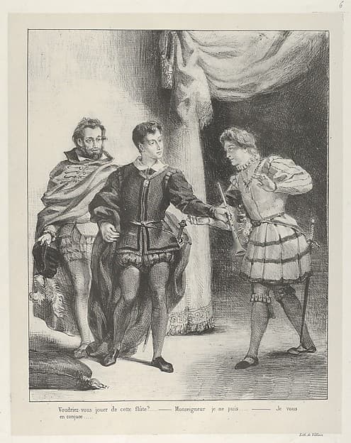 Hamlet and Guildenstern, by Eugène Delacroix