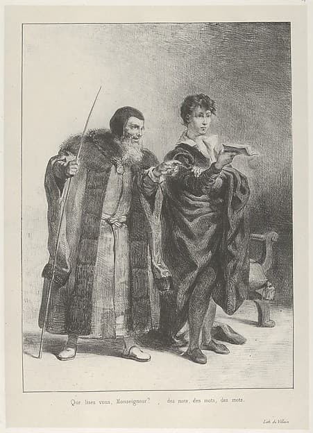 Polonius and Hamlet, by Eugène Delacroix