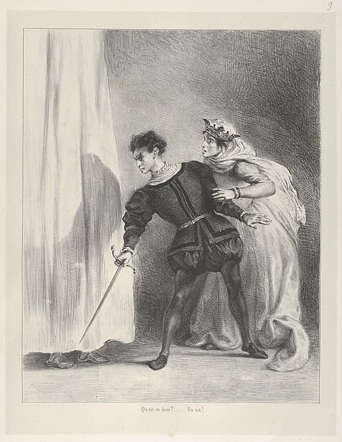 The Murder of Polonius, by Eugène Delacroix