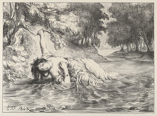 Death of Ophelia, by Eugène Delacroix