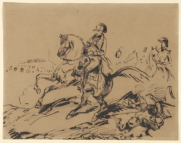 Battlefield with Soldier on Horseback (Napoleon?), by baron Antoine Jean Gros