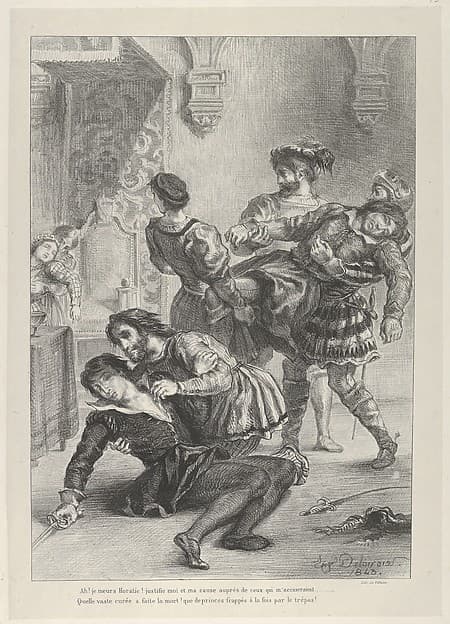 The Death of Hamlet, by Eugène Delacroix