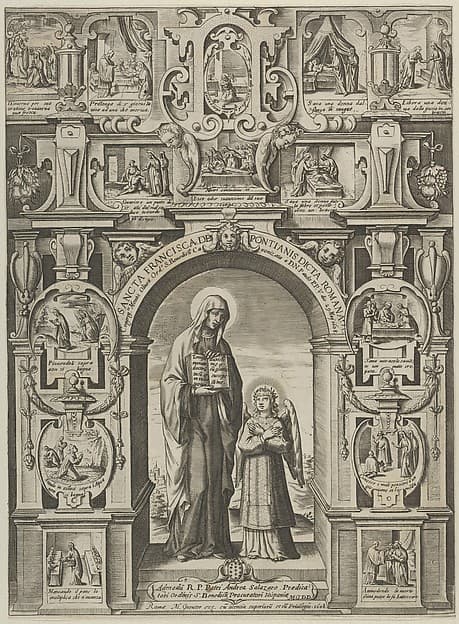 Sancta Francisca de Pontainis Dicta Romana, by Matthaeus Greuter