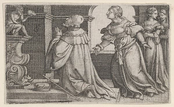 Solomon Worshipping Idols, by Georg Pencz