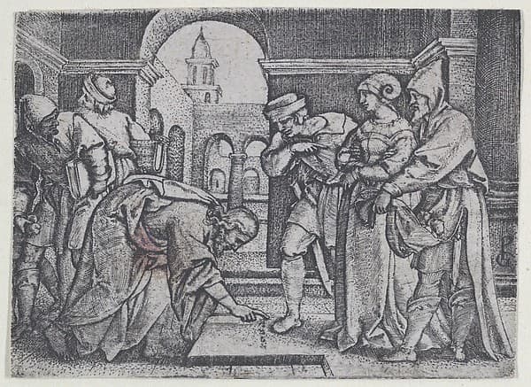 Christ and the Adulterous Woman, by Georg Pencz
