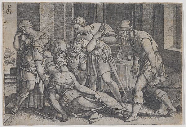Suicide of Lucretia, from "Scenes from Roman History", by Georg Pencz