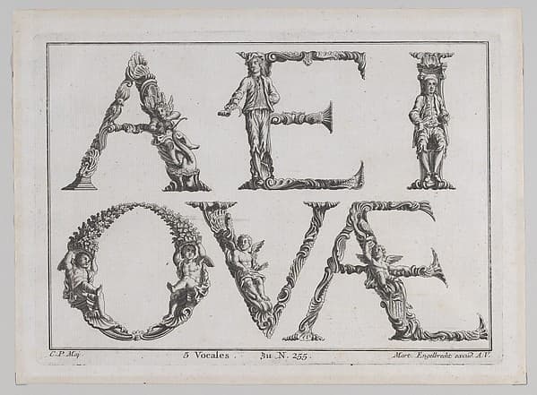 Alphabet Letters (5 Vowels), by Martin Engelbrecht