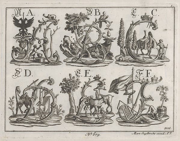 Decorated Roman alphabet, by Martin Engelbrecht