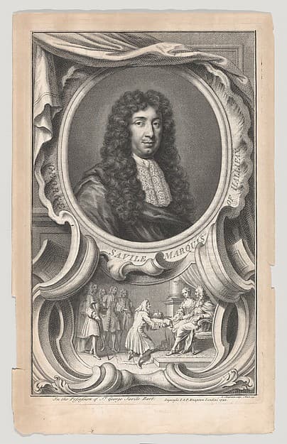 Portrait of George Savile, Marquis of Hallifax, by Jacob Houbraken