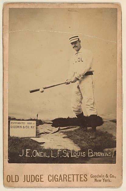 J.E. O'Neil, Left Field, St. Louis Browns, from the series Old Judge Cigarettes, by Goodwin & Company