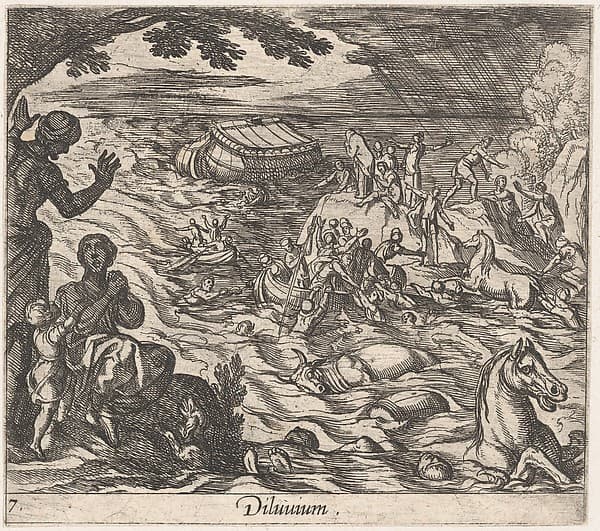 Plate 7: The Flood (Diluvium.), from Ovid's 'Metamorphoses', by Antonio Tempesta