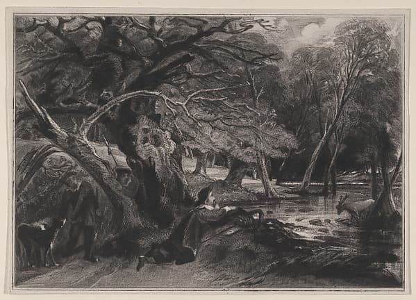 Jacques and the Wounded Stag (Shakespeare, As You Like It, Act 2, Scene 1), by David Lucas