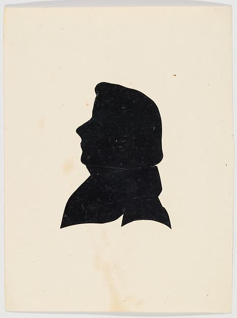 Unidentified profile portrait, man facing left, by Anonymous, German