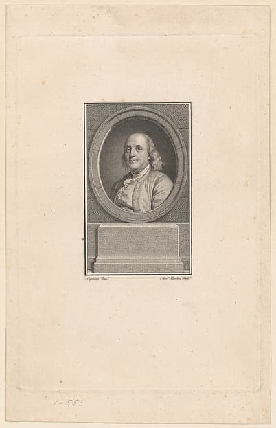 Benjamin Franklin, by Pierre Alexandre Tardieu