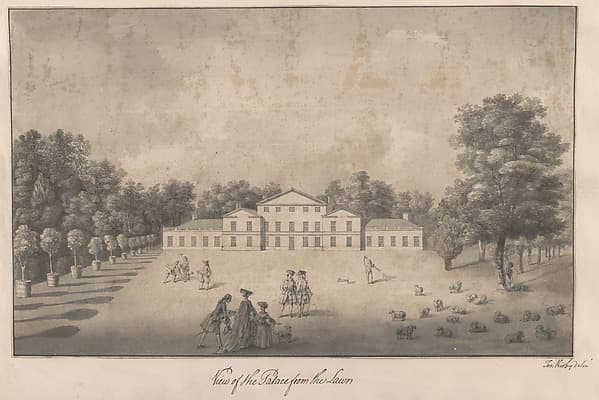 View of the Palace from the Lawn at Kew, by Joshua Kirby